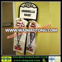 wet umbrella bag dispenser bag/plastic umbrella bag with printing